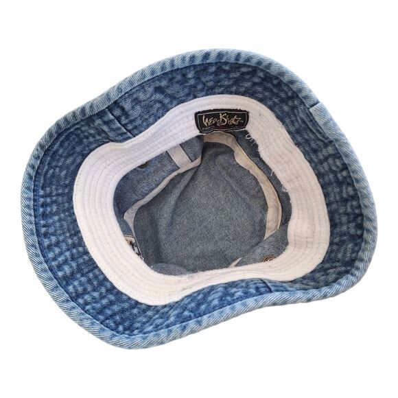 KC Caps Headshots Denim Bucket Hat Duffys Love Shack St. Thomas Y2K vented - Picture 7 of 13